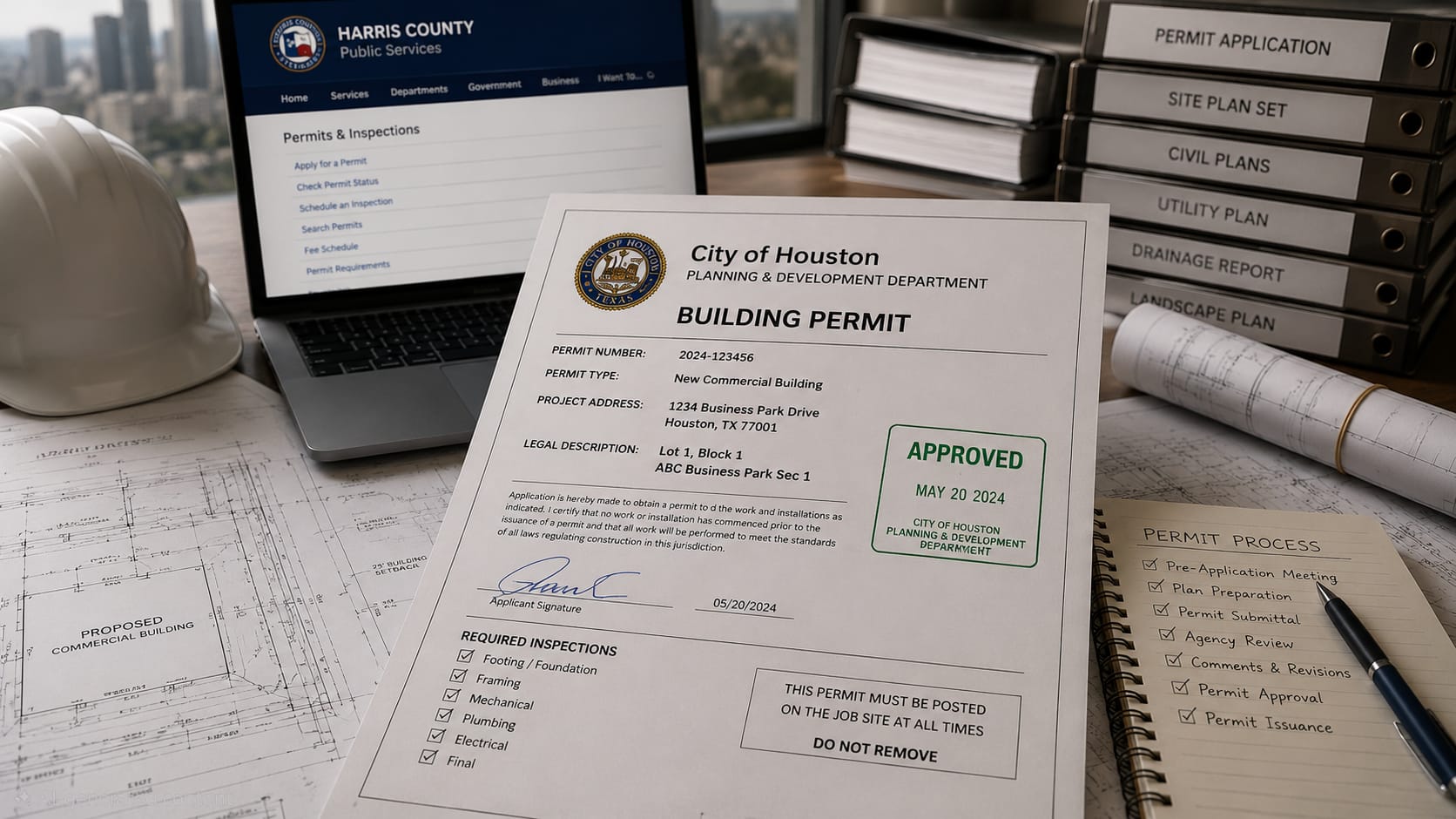 Permit processing illustration